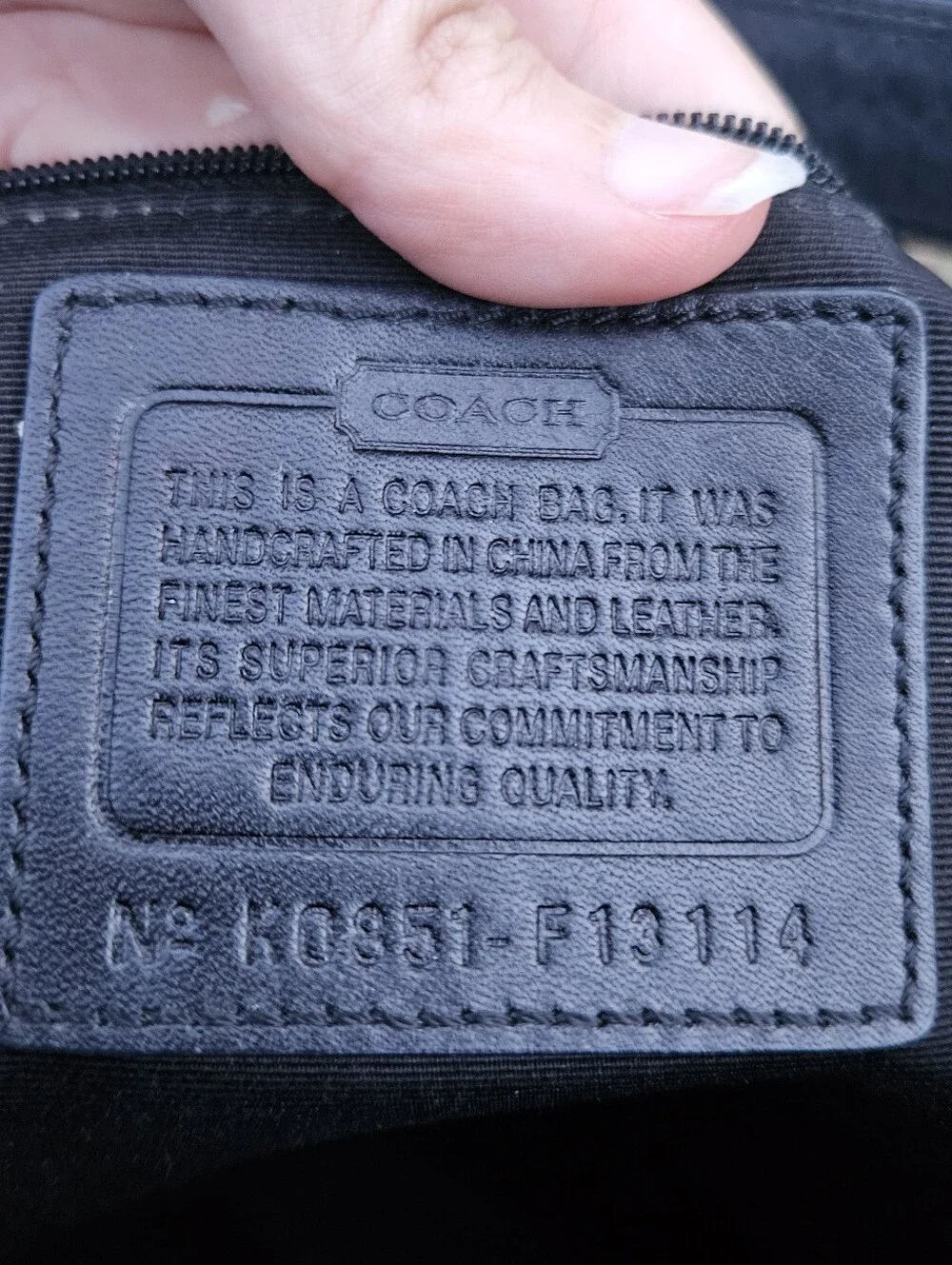 Coach F13114 Soho Signature Black Grey Canvas Hobo Shoulder Bag Hangtag